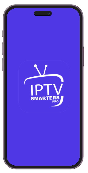 mobile view with iptv logo in front